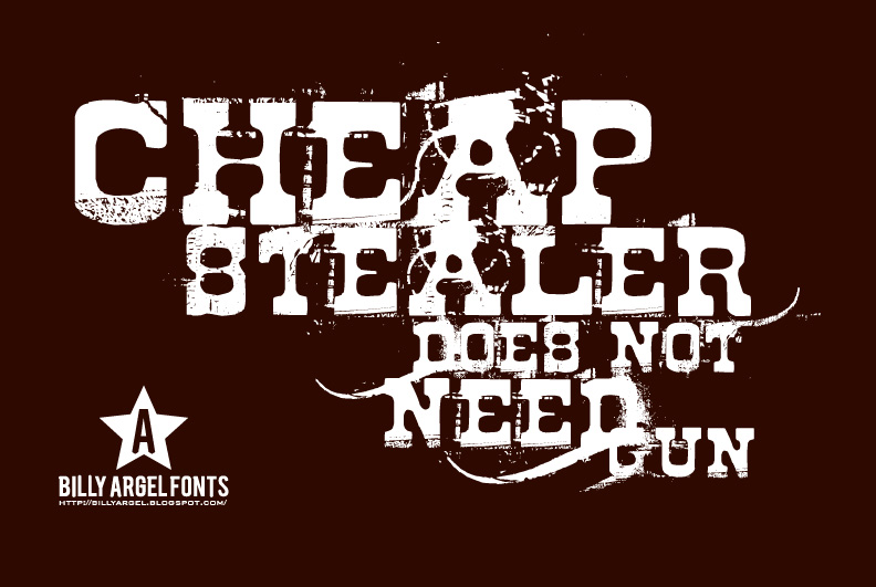 Illustration for Cheap Stealer font